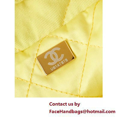 Chanel Canvas  &  Gold-Tone CHANEL 22 Mini Handbag AS3980 Yellow 2025